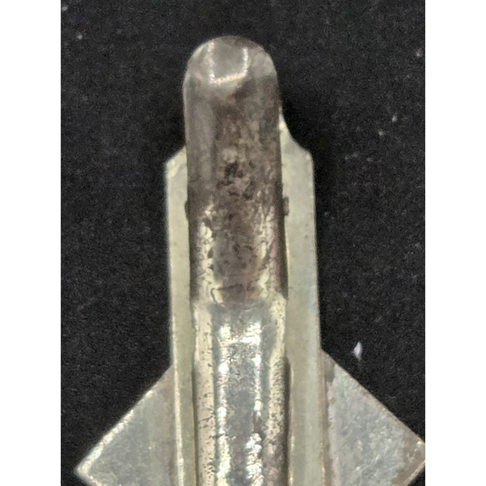 Plafina Stamped Sterling Silver Tie Clasp Scroll Pattern With Aztec Symbol - Picture 7 of 9